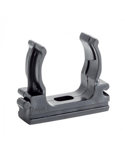 CF32G Держатель (клипса), без галогена, для труб D32мм, цвет чёрный (10шт) Экопласт (41732-10HF-BL) в Иваново Держатели, клипсы, скобы Pintop.ru