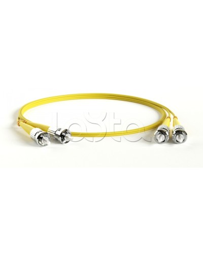 Патч-корд волоконно-оптический Hyperline FC-D2-9-ST/UR-ST/UR-H-3M-LSZH-YL в Иваново Патч-корды оптические Pintop.ru