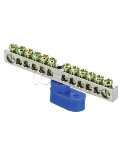 Шина 0 N (6x9мм) 12 отв. цинк синий угловой изолятор EKF PROxima (sn1-63-12-1) в Иваново Клеммные колодки Pintop.ru