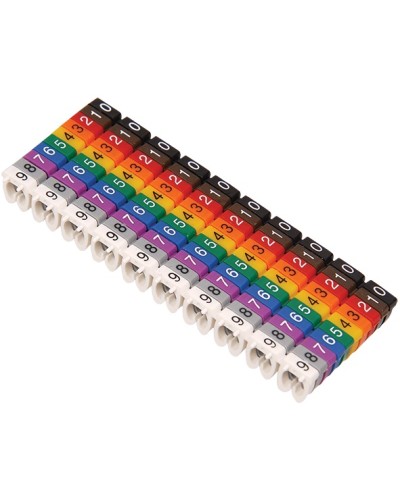 Маркер кабельный МКН комплект цифр 0-9 4мм2 (100шт/упак) IEK (UMK04-02-09) в Иваново Аксессуары для кабель-канала Pintop.ru