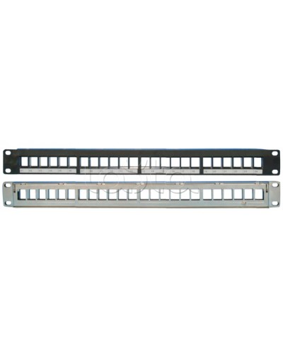 Наборная коммутационная панель 19”, 1U, 24 порта UTP/FTP Eurolan (27F-00-24BL) в Иваново Коннекторы Pintop.ru