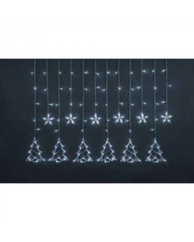 Гирлянда Navigator 95 124 NGF-D033-02 (бахрома звезды и елочки CW 2.5*1м IP20) в Иваново Источники света(Лампы) Pintop.ru