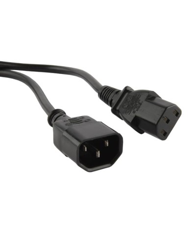 Кабель питания с заземлением Hyperline PWC-IEC13-IEC14-1.8-BK в Иваново Патч-корды и пигтейлы Pintop.ru