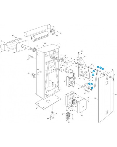 Вал деблокиратора Came 119RIG051 в Иваново Запчасти для шлагбаумов и автоматики Pintop.ru
