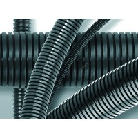 Труба ПА 6 гофр. DN48мм, ПВ-0, Dвн 47,4 мм, Dнар 54,5 мм, цвет тёмно-серый, с протяжкой DKC PA614855F0