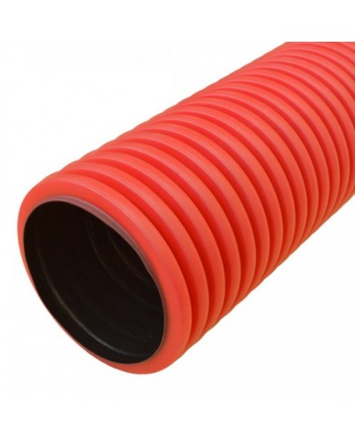 Труба гофрированная двустенная ПНД жесткая тип 750 (SN8) красная д200 5,7м (11,4м/уп) Промрукав (PR15.0245) в Иваново Труба гофрированная Pintop.ru