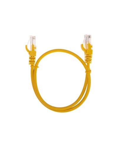 Патч-корд U/UTP, CAT 5e, RJ45-RJ45, 26AWG, LSZH, желтый, 0,5м REXANT 02-0105-05 в Иваново Патчкорды (медные) Pintop.ru