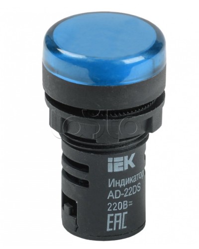 Лампа AD22DS(LED) матрица d=22мм синий 230В IEK BLS10-ADDS-230-K07 в Иваново Источники света(Лампы) Pintop.ru