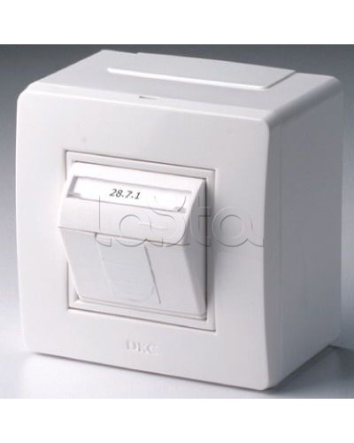 Коробка в сборе с 1 розеткой RJ45, кат.5е телефон / компьютер, коричневая розница DKC 10665B в Иваново Распределительные коробки Pintop.ru