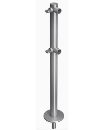 Стойка ограждения съемнаяL-образная с 2-мя полупетлями слева Oxgard ВЗР 1996Р.20-03 в Иваново Ограждения Pintop.ru