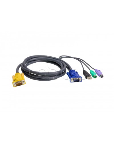 КВМ-кабель с интерфейсами PS/2, USB, VGA (1.8м) ATEN 2L-5302UP в Иваново Видеоусилители, Модуляторы, Делители Pintop.ru