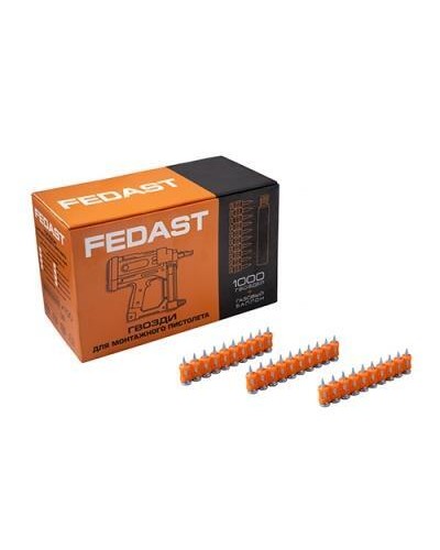 Гвозди 3,0*16 мм для монтажного пистолета с кованым наконечником (1000 шт/уп) FEDAST (fd3016mgbp) в Иваново Крепеж: Дюбели, шурупы, саморезы Pintop.ru