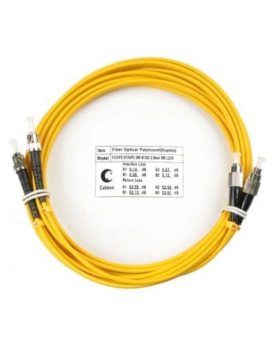 Шнур оптический duplex FC-ST 9/125 sm 7м LSZH Cabeus FOP(d)-9-FC-ST-7m в Иваново Патч-корды оптические Pintop.ru