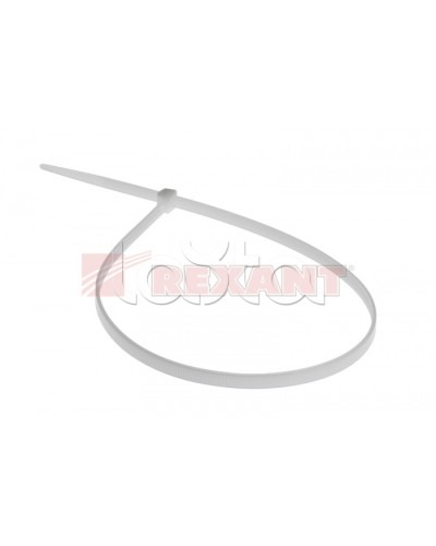 Хомут-стяжка нейлоновый 5х450 мм белый (100шт/уп) REXANT 07-0450-5 в Иваново Стяжки-хомуты Pintop.ru