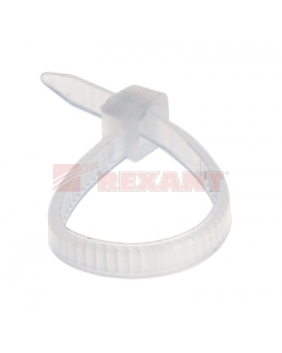 Хомут-стяжка нейлоновый 2.5х60 мм белый (100шт/уп) REXANT 07-0060 в Иваново Стяжки-хомуты Pintop.ru