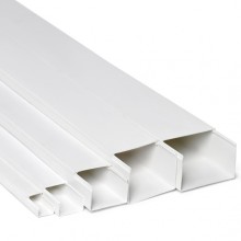 Кабель-канал 80x60x2000, двойной замок, белый (ПожТехКабель)