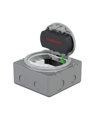 LUK/1,5AL66 Люк в пол на 1,5 поста (45х45мм), с суппортом и коробкой, сталь IP66 (70031) в Иваново Системы лючков и колонн Pintop.ru