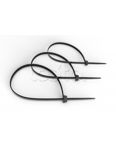 Стяжка нейлоновая неоткрывающаяся, безгалогенная (halogen free), 250x3.6мм, черная (100 шт) Cabeus CTBL-250 в Иваново Аксессуары для кабель-канала Pintop.ru