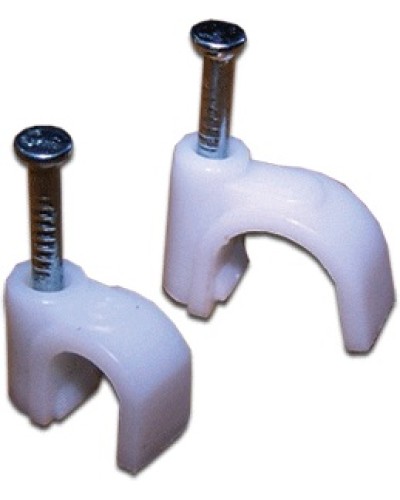 Клипса кабельная круглая, диаметр 4 мм, белая (100шт.уп) TWT TWT-CLR-04 в Иваново Держатели, клипсы, скобы Pintop.ru