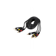 Шнур 3 RCA Plug - 3 RCA Plug 1.5 м GOLD (10шт/уп) REXANT 17-0212