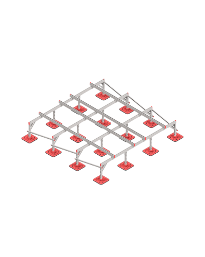 Опорная конструкция для установки оборудования TECHNORAPTOR FOOT 3000х3000 КМ-профиль (KM-TR-F-SSEI-3000-3000) в Иваново Системы видеонаблюдения Pintop.ru