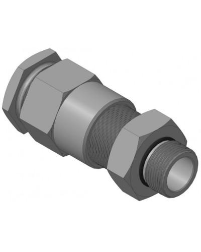 Кабельный ввод для бронированного кабеля с двойным уплотнением резьбой G3/4, внешним диаметром кабеля D=18-22 мм и проходным диаметром кабеля d=8-12 мм Спектрон КВБ-22/12-2У-М-G3/4 в Иваново Аксессуары для кабель-канала Pintop.ru