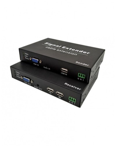 NST NS-HDU-VGA-KVM-AR KVM VGA+USB удлинитель по витой паре с поддержкой Audio, RS232 до 120м в Иваново Системы видеонаблюдения Pintop.ru