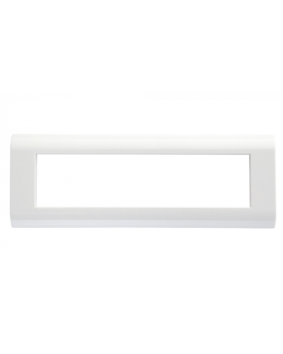 Рамка горизонтальная французский стандарт 8 модулей 45 × 22,5 мм, белый Eurolan (16M-00-28WT) в Иваново Комбинированные настенные розетки Pintop.ru