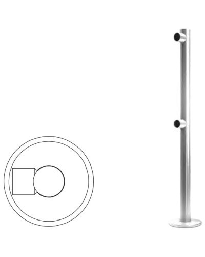 Стойка ограждения односторонняя (антик серебро) Oxgard в Иваново Ограждения Pintop.ru