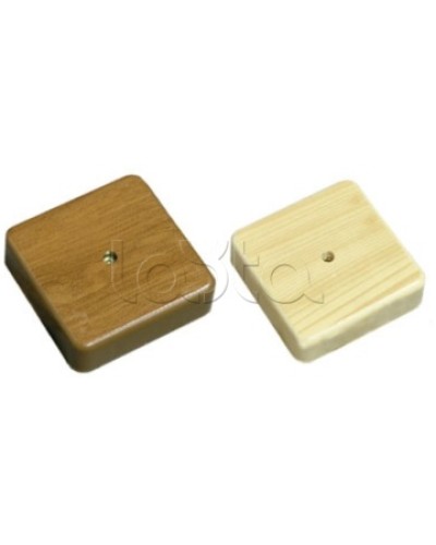 Коробка 1 постовая распред. 75х75х20 c текстурой дерева (сосна) Экопласт 72908P в Иваново Распределительные коробки Pintop.ru