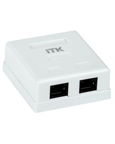 ITK Настенная информационная розетка RJ-45, кат.6, 2-порта (CS2-1C6U-22) в Иваново Коннекторы Pintop.ru