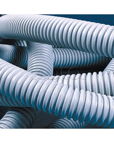 Труба ПВХ гибкая гофр. д.16мм, лёгкая с протяжкой, 50м, цвет серый DKC 9191650 в Иваново Гладкая труба Pintop.ru