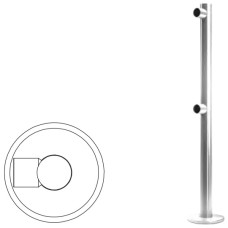 Стойка ограждения односторонняя (антик серебро) Oxgard