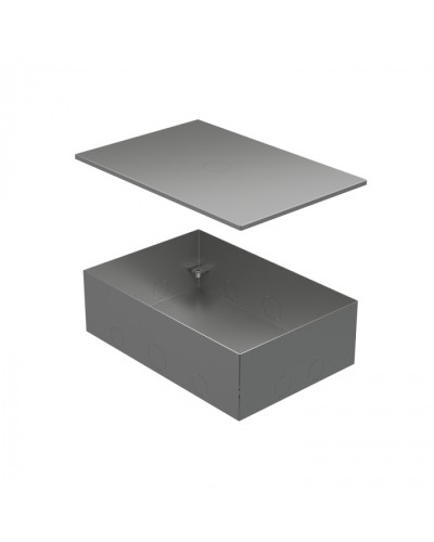 BOX/6-8 Металлическая коробка с крышкой для заливки в пол 249,6х167,6х75мм Экопласт (70161) в Иваново Распределительные коробки Pintop.ru