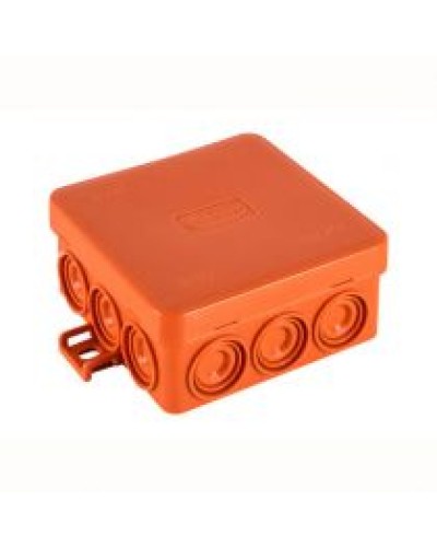 Экопласт JBL085 Коробка огн. E110, о/п 85х85х38мм, без галогена, 12 вых., IP55, цвет оранж. в Иваново Распределительные коробки Pintop.ru