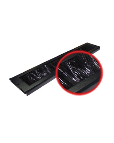 Ввод кабельный щеточный для напольных шкафов Business (черный) TWT TWT-CBB-BP в Иваново Аксессуары для стоек и шкафов Pintop.ru