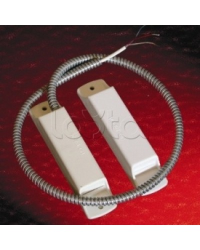 Извещатель охранный точечный магнитоконтактный взрывозащищенный Магнито-Контакт Аякс исп.10 (ИО 102-26/В) из антистатичного пластика черн. цвета (металлорукав из нерж. стали) в Иваново Извещатели охранные (Ex) Pintop.ru