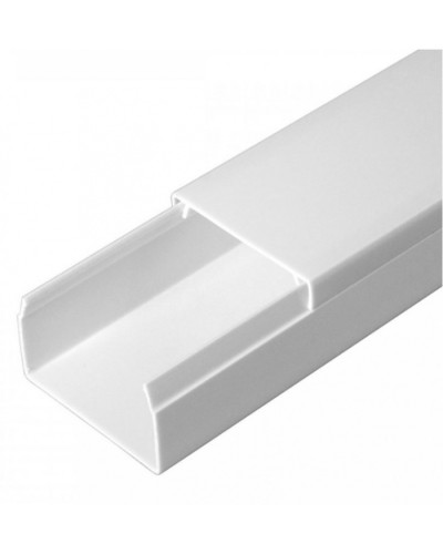 Кабель-канал белый 2-й замок в п/э 40х25 (24 м/уп) Промрукав (PR03.0053) в Иваново Кабель-канал Pintop.ru