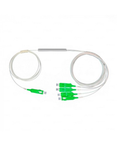 Разветвитель план 1х4 окон SC/APC 9/125 вывод 1,5м буфер 0.9мм 1260/1650 Cabeus (FCT-PLC-1/4-9-SC/A-1.5-0.9) в Иваново Оптические разветвители (сплиттеры) Pintop.ru