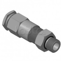 Кабельный ввод для бронированного кабеля с двойным уплотнением резьбой G1/2, внешним диаметром кабеля D=11-15 мм и проходным диаметром кабеля d=6-10 мм Спектрон КВБ-15/10-2У-М-G1/2