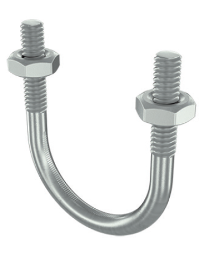 Скоба монтажная U-образная с резьбой М6 с гайками для труб d 1/2 DKC BHU11012 в Иваново Держатели, клипсы, скобы Pintop.ru
