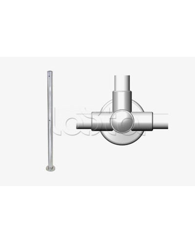 Стойка вертикальная СВ-3Н, нерж (трехсторонняя) в Иваново Ограждения Pintop.ru