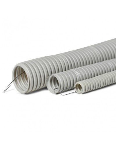 Труба гофрированная тяжелая самозатухающая ТГТ СЗПВХ 32 мм с зондом (50 м) ПожТехКабель в Иваново Труба гофрированная Pintop.ru