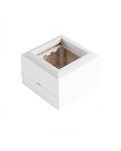 SM45 Коробка для открытой проводки для механизмов 45х45мм. цвет белый (1шт) 1кор.=180шт. Экопласт в Иваново Распределительные коробки Pintop.ru