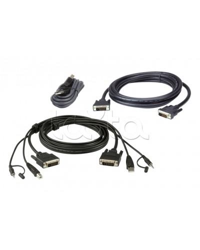 Комплект кабелей USB, DVI-D Dual Link, Dual Display для защищенного KVM-переключателя (1.8м) ATEN 2L-7D02UDX3 в Иваново Видеоусилители, Модуляторы, Делители Pintop.ru