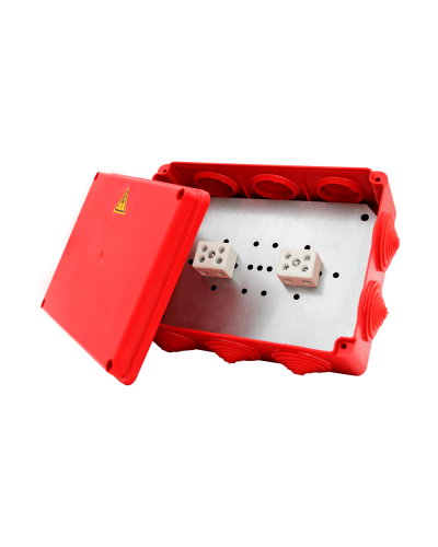 Коробка распределительная огнестойкая КРОПС-П6, IP55, габаритные размеры 240х195х90 мм, для кабелей сечением до 2,5 мм2, 20 клемм КМ-Профиль (FRJB-KM-P6-2.5-20-КРОПС-IP55) в Иваново Распределительные коробки Pintop.ru