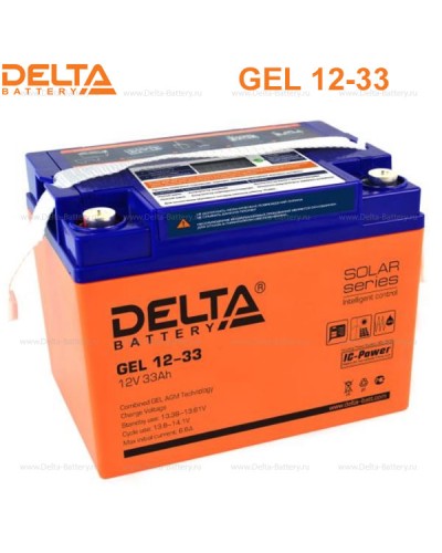 Аккумулятор свинцово-кислотный Delta GEL 12-33 в Иваново Электротехническое оборудование Pintop.ru