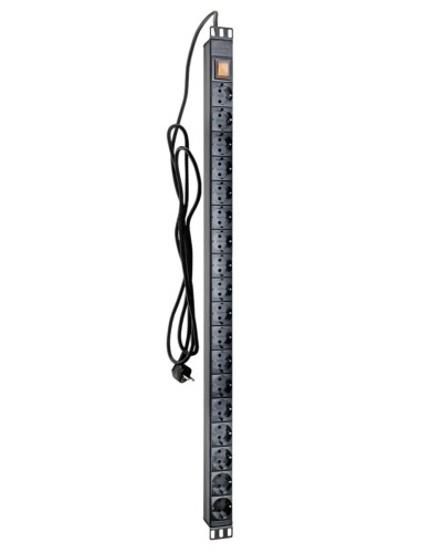 Блок распределения питания базовый вертикальный Eurolan (60A-62-01-18BL) в Иваново Блоки розеток Pintop.ru