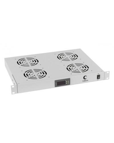 Панель вентиляционная с 4 вентиляторами с цифровым термодатчиком Cabeus JG03t в Иваново Вентиляторные модули Pintop.ru