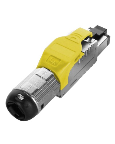 Разъем полевой оконцовки RJ-45 Hyperline (PLUE-8P8C-S-C6A-SH-YL) в Иваново Коннекторы Pintop.ru